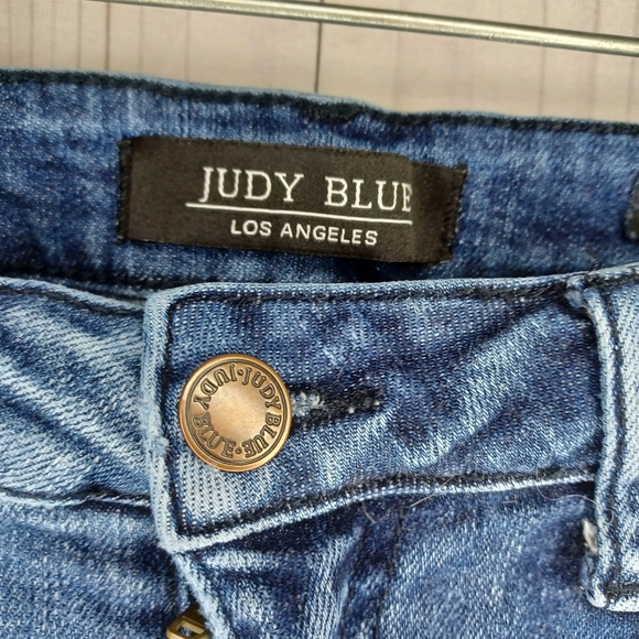 Judy Blue Skinny Raw Hem Relaxed Fit  Blue Women's Jeans - Picture 6 of 11